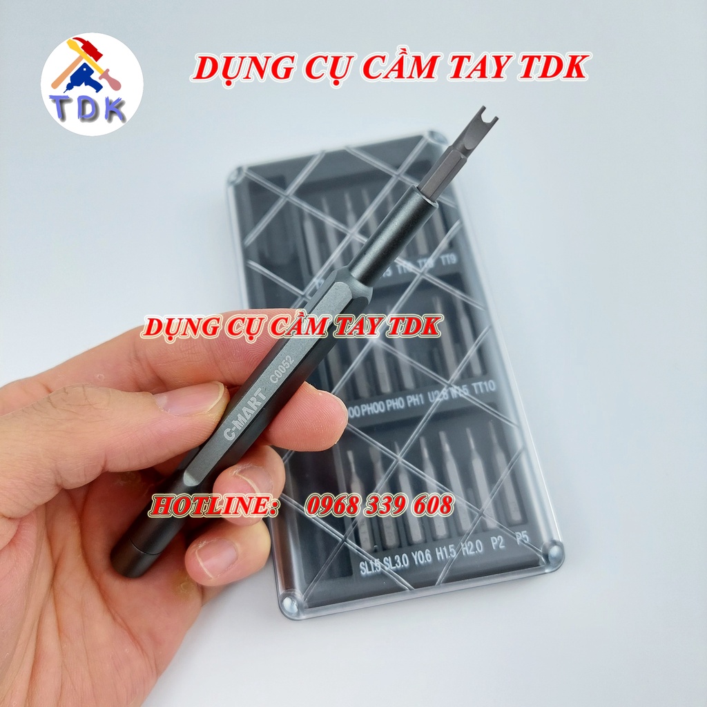 Bộ tua vít đa năng 22 chi tiết C-Mart C0052 sửa chữa điện thoại, iphone, laptop, điện tử