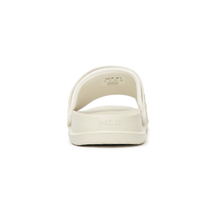 Dép MLB Chunky Mound Dia Monogram CHÍNH HÃNGMLB Mound Dia Monogram New York Yankees White Cream Slide - Simple Sneaker