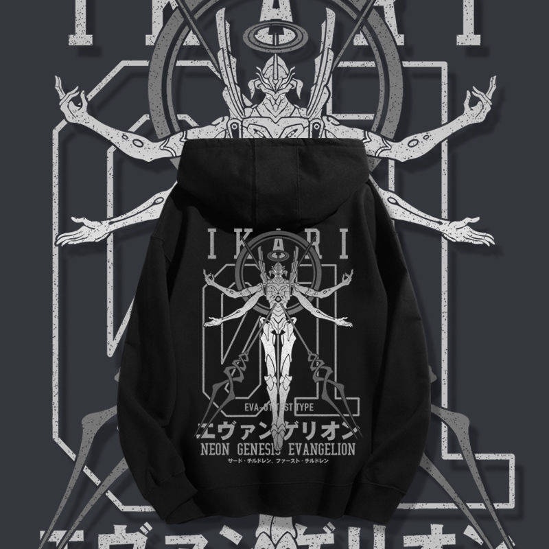 Áo Hoodie In Hình Nhân Vật Trong Phim Evangelion Cá Tính Thời Trang Thu 2021 Cho Học Sinh