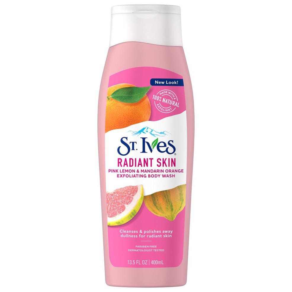 Sữa tắm làm sáng da Hương Cam Chanh St. Ives Even & Bright body wash 709ml