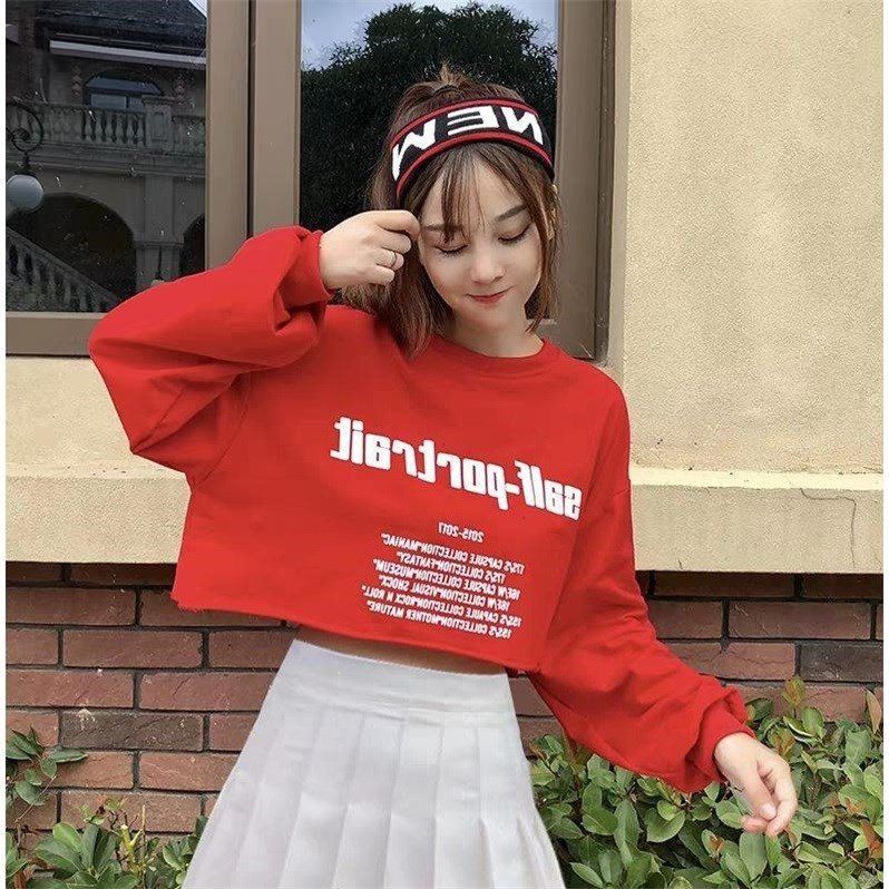 [Mã FAMAYWA giảm 10K đơn 50K] Áo croptop tay dài - Fom rộng,cổ tay rúm | BigBuy360 - bigbuy360.vn