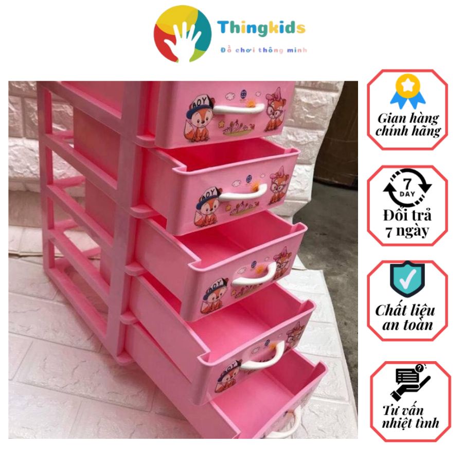 Tủ nhựa mini để bàn đầu giường đựng mỹ phẩm đồ dùng nhỏ tiện lợi - Thingkids