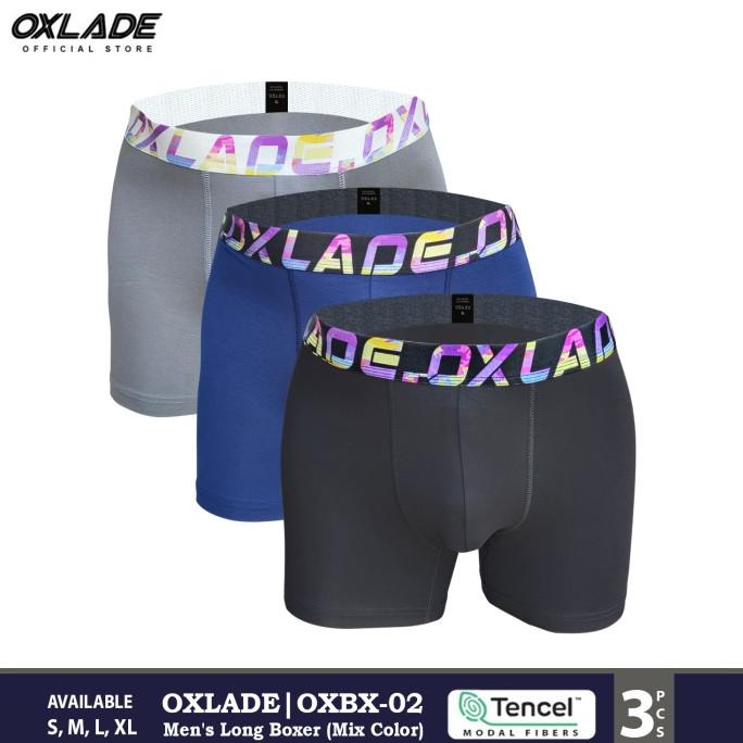 Set 3 quần lót Boxer OXBX-02 dài OXLADE màu hỗn hợp cho nam