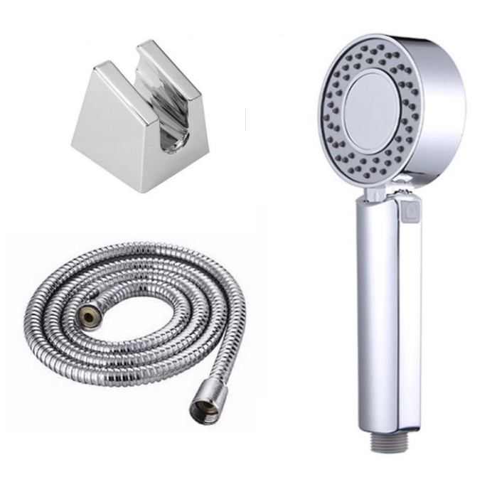 Bộ tay sen , vòi sen tăng áp 2 mặt phong cách Nhật Bản phun tia từ cả 2 mặt sen đủ bộ Tay sen+Dây+gác cài -