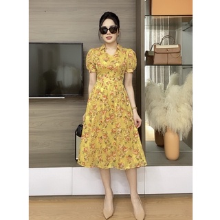 Váy xòe cổ đức ngắn tay họa tiết hoa ZYM'S HOUSE K1062