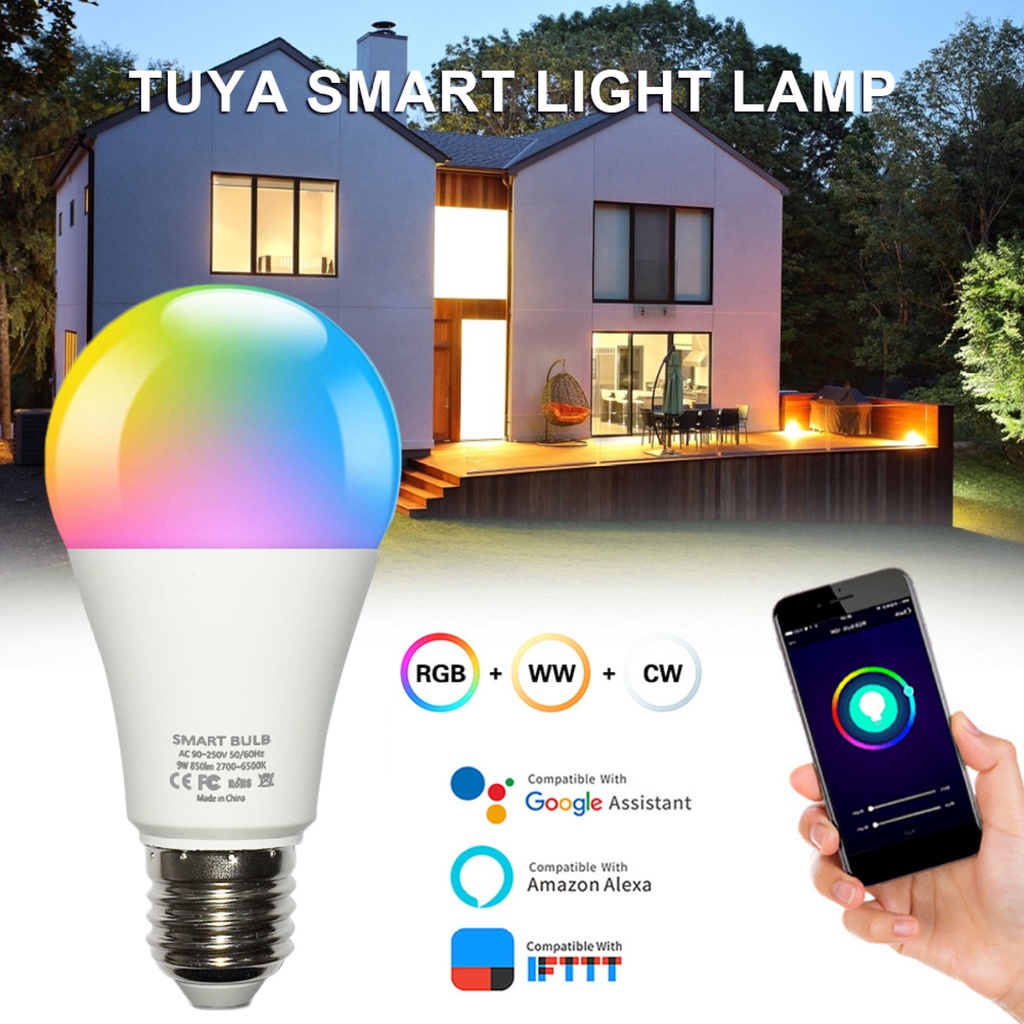 ng】 Bóng Đèn Thông Minh Bóng Đèn LED WiFi E27 Bóng Đèn Đổi Màu RGB, Tương Thích Với Alexa Echo Google Home-198-123LifeVN