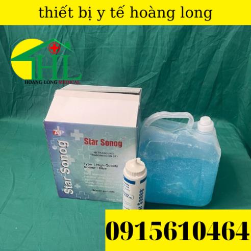 gel triệt lông,Gel siêu âm Star Sonog can 5 lít màu xanh