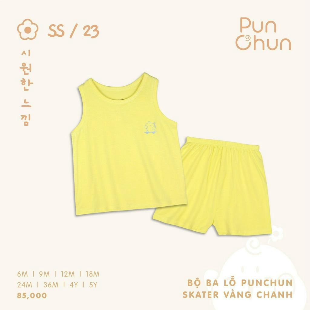 Bộ Ba Lỗ PUNCHUN Skater Bé Trai SS23D3