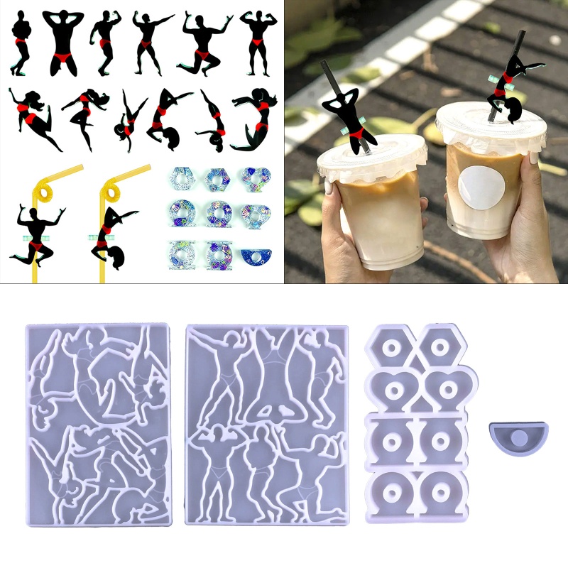 Khuôn Silicone Làm Ống Hút Bằng Resin Epoxy
