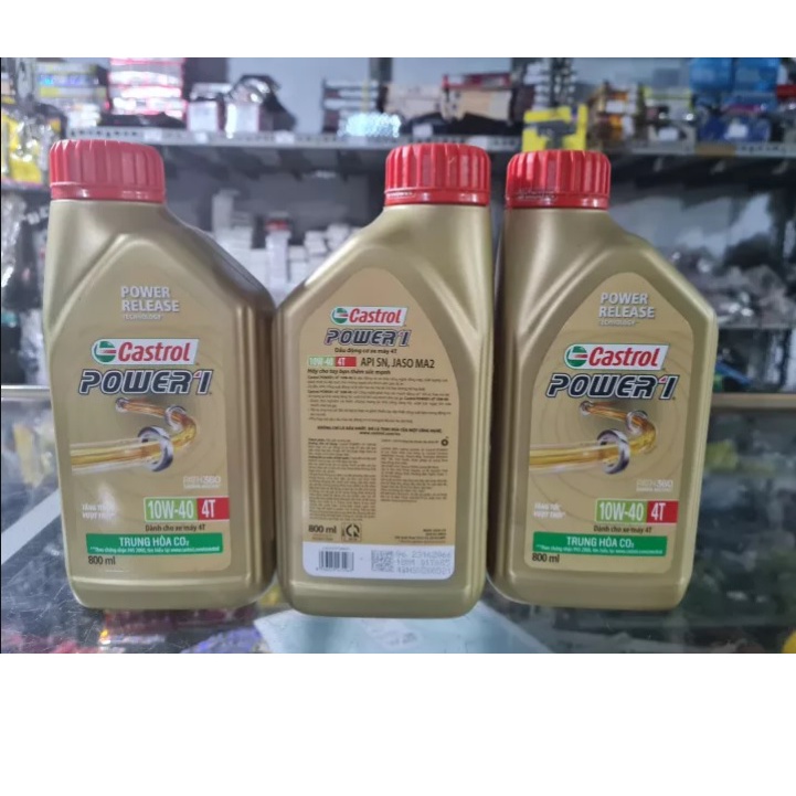 Nhớt tổng hợp Castrol Power 1 10W-40, 800 ml . Hàng Công Ty