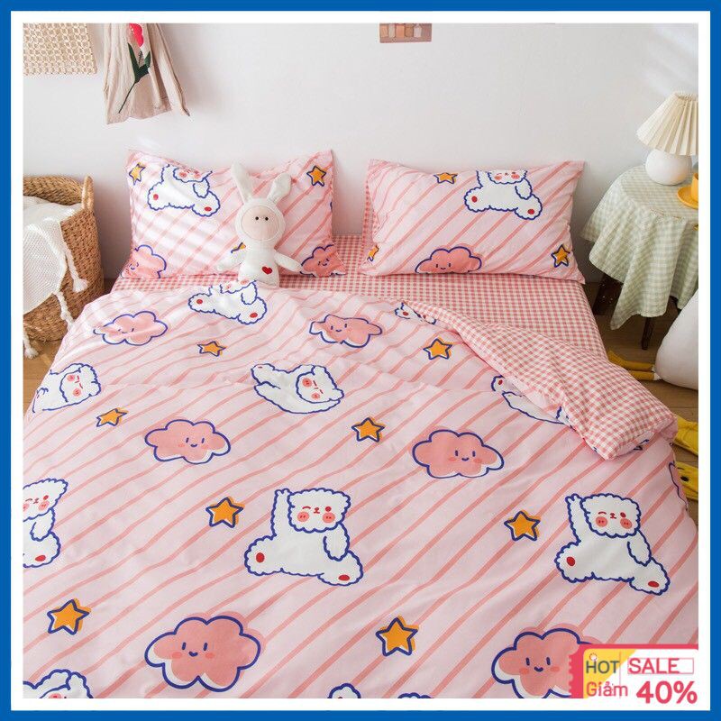 Bộ Chăn Ga Cotton POLY MẪU GẤU CUTEchăn, ga, cotton, ga nệm, chăn ga, cotton poly, chăn nệm, chăn ga gối, bedding️