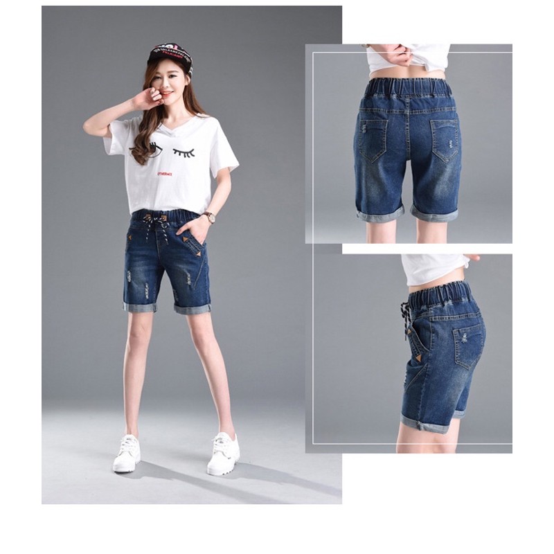 Quần short big size lưng thun ngang gối size đại 65-95kg