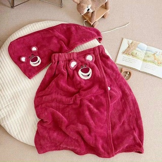Set khăn tắm dâu gấu