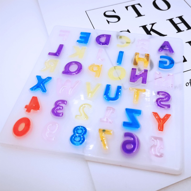 Khuôn Silicone Hình Chữ Cái Tiếng Anh Làm Móc Khóa / Trang Sức
