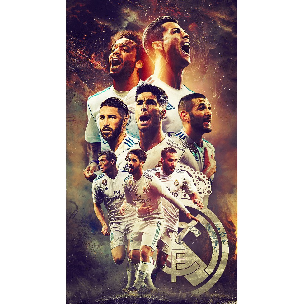 Poster Real Madrid dán tường 40x60cm giá rẻ chất lượng cực đẹp