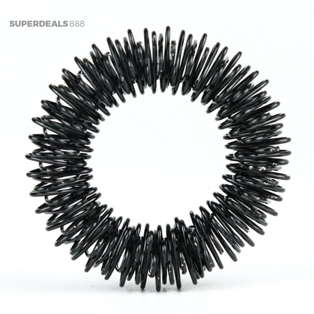 Nhẫn đeo massage bấm huyệt thư giãn cho ngón tay bằng thép không gỉ tiện dụng