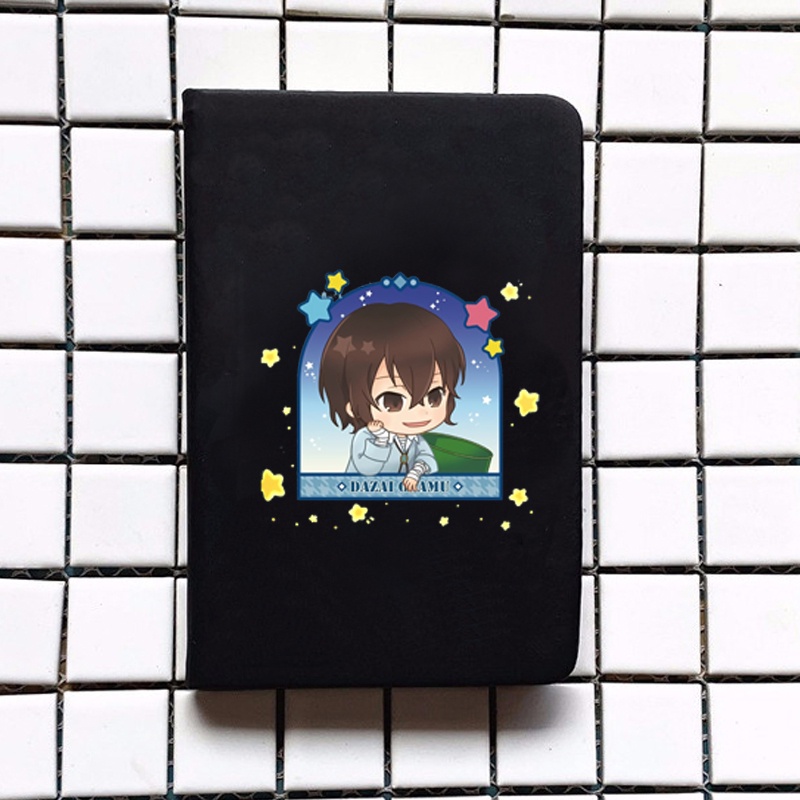 Sổ da cầm tay A6 in hình anime chibi BUNGOU STRAY DOGS ghi chép tiện lợi đi học