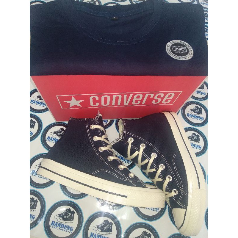 Giày Thể Thao Converse 70s Cổ Cao Màu Xanh Navy Cá Tính