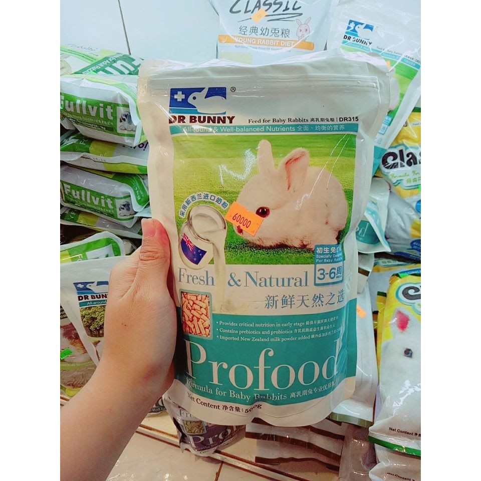 pellet cho thỏ cai sữa của Dr Bunny từ 3 - 6 tuần tuổi