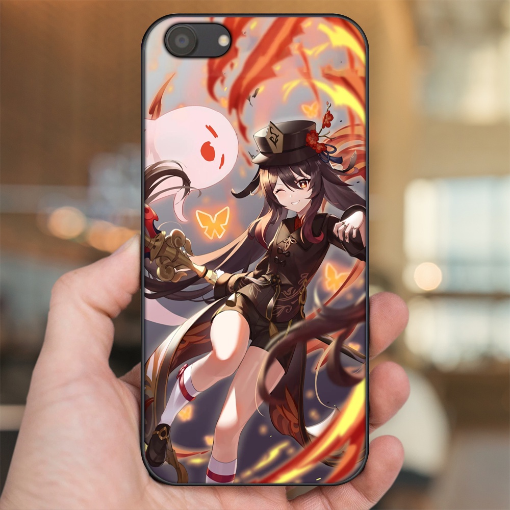 Ốp lưng Oppo A83 viền đen in hình Hutao Genshin Impact