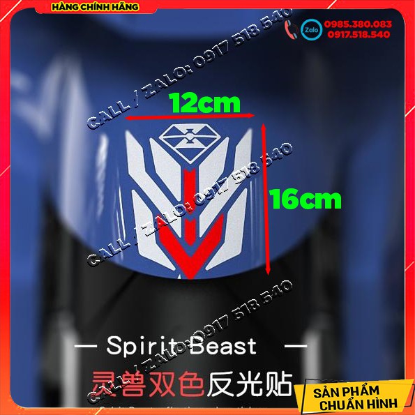 🏍 Tem decal dán dè trước , dán bình xăng - Tem phản quang hình mũi tên Spirit Beast chính hãng 🏍