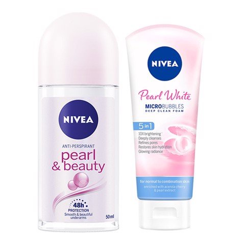 Lăn Ngăn Mùi 48h Nivea Anti-Perspirant Roll On + Sữa Rửa Mặt Ngọc Trai Dưỡng Trắng Da [che tên sản phẩm khi giao hàng] | BigBuy360 - bigbuy360.vn