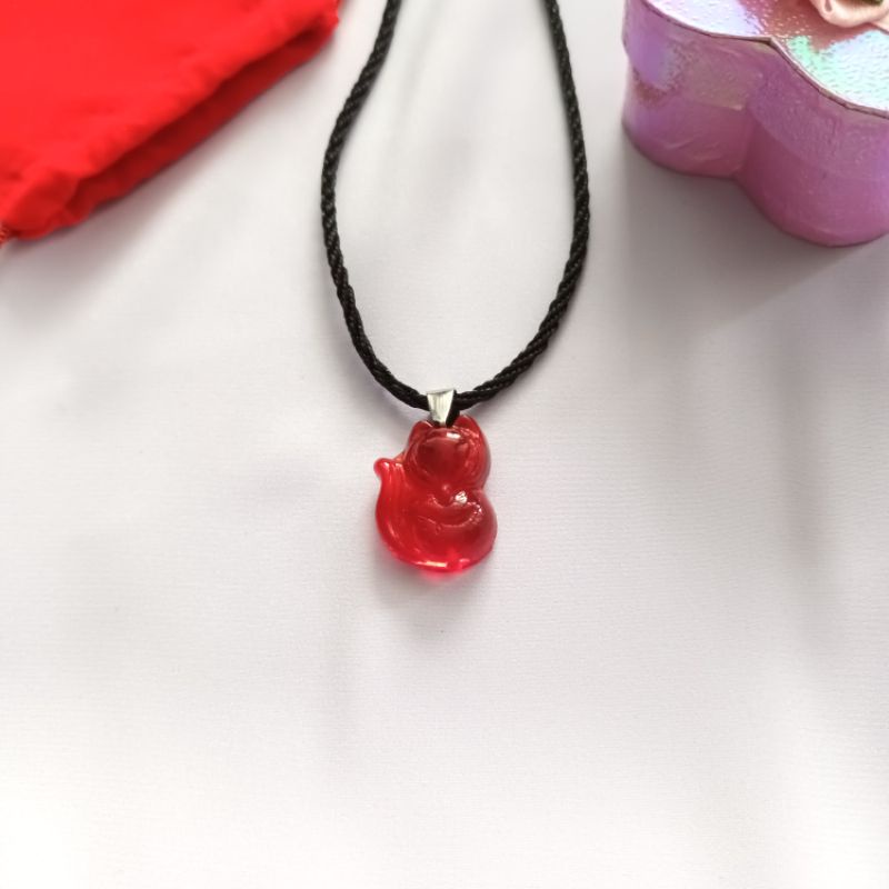 Vòng cổ hồ ly đá pha lê đẹp may mắn tình yêu hôn nhân hạnh phúc