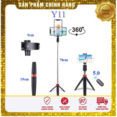 ❈❧✆SIÊU ĐẸPTripod bluetooth đa năng  Y11 3in1 kiêm chân đỡ điện thoại livestream, gậy tự sướng có điều khiển blue | BigBuy360 - bigbuy360.vn