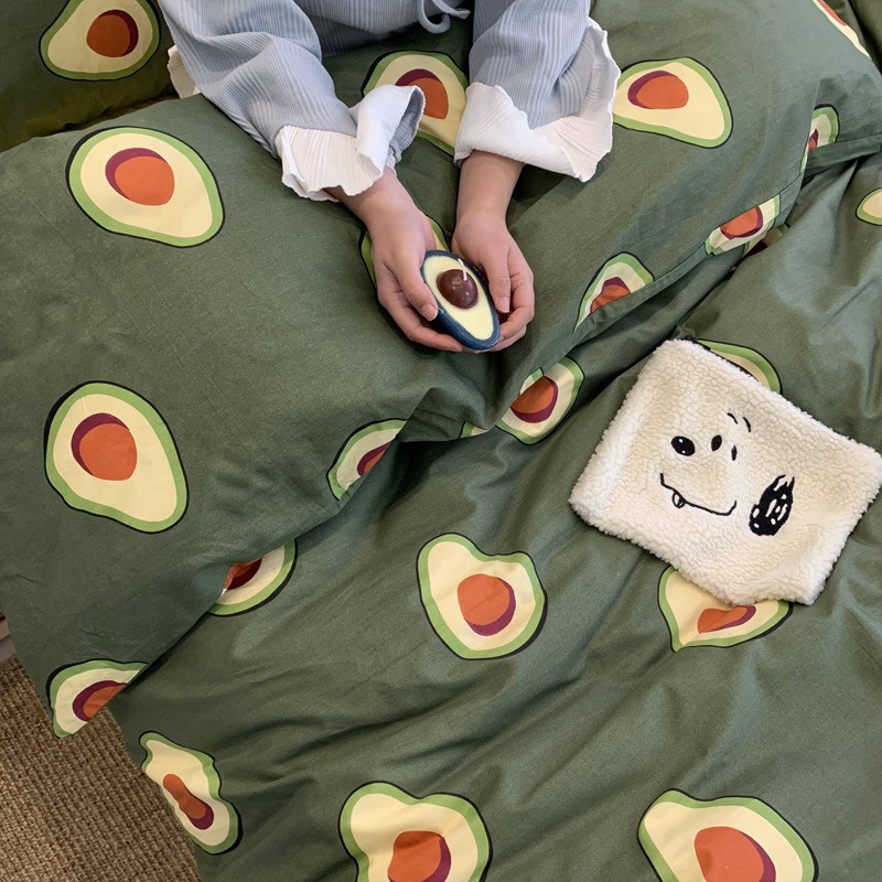 SÉT 5 MÓN CHĂN GA GỐI POLY QUẢ BƠ PP