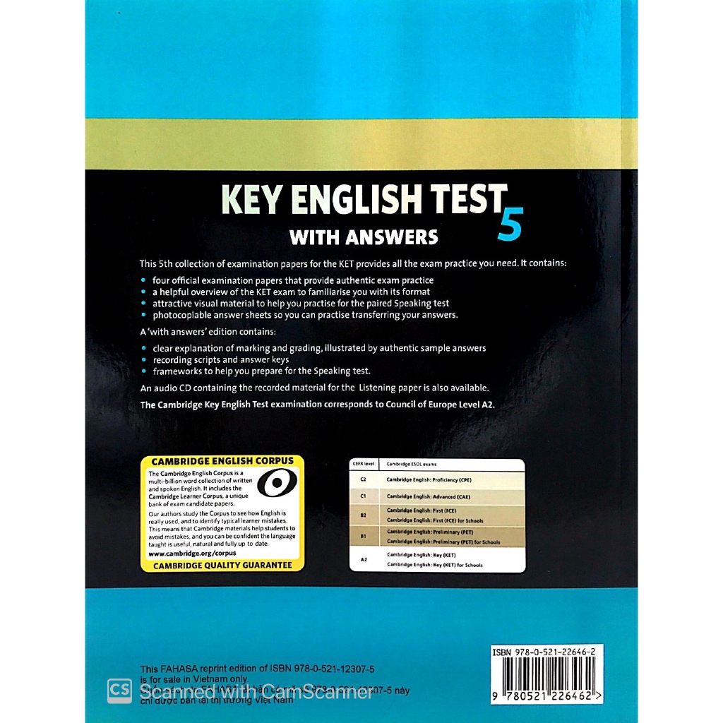 Sách - Key English Test 5 with Answers FAHASA Reprint Edition - Cambridge