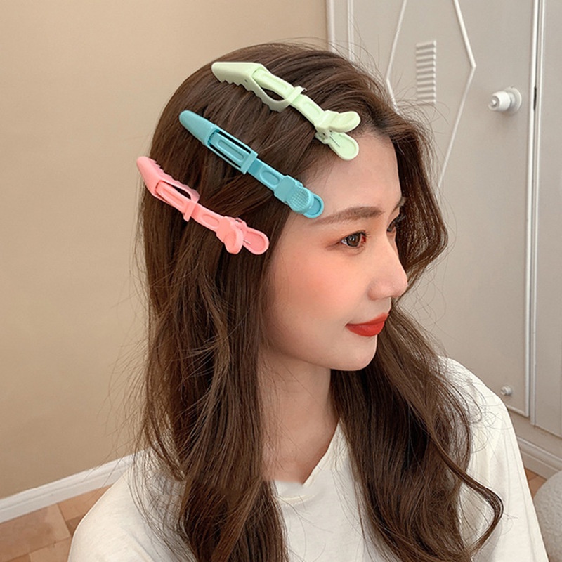 2 miếng Kẹp Tóc Trang Điểm Thời Trang Hàn Quốc Không Để Lại Dấu Vết