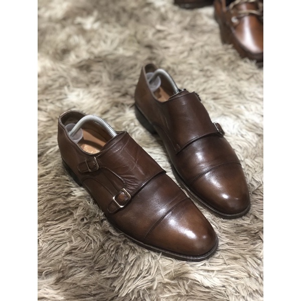 [TonaShoe] [Giày 2hand] [Size 43] Giày Tây Lười Kiểu Dáng Monstrap Màu Nâu Sang Trọng