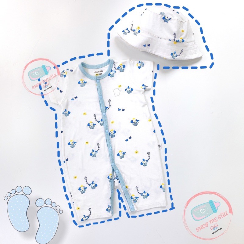 CHAANG bộ body cộc cho bé trai và gái chất cotton