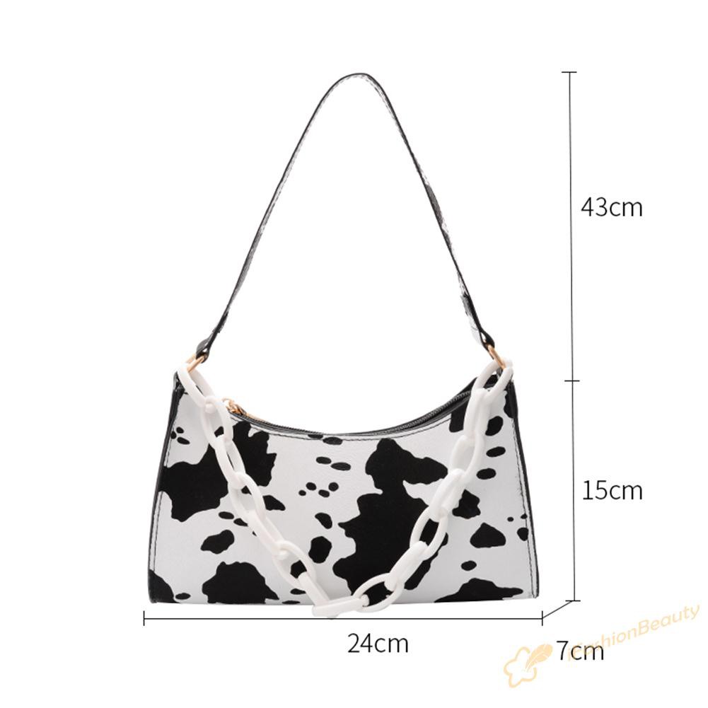 Túi xách da PU kẹp nách hoạ tiết bò | BigBuy360 - bigbuy360.vn