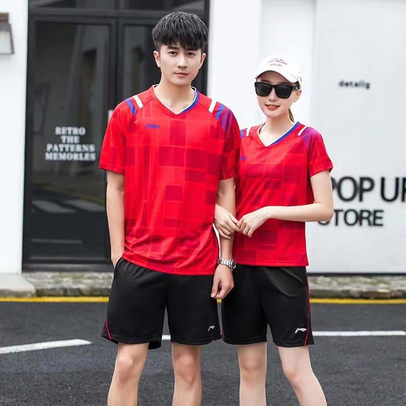 Li Ning Bộ Đồ Thể Thao Cầu Lông Ngắn Tay Thoáng Khí Cho Nam Và Nữ