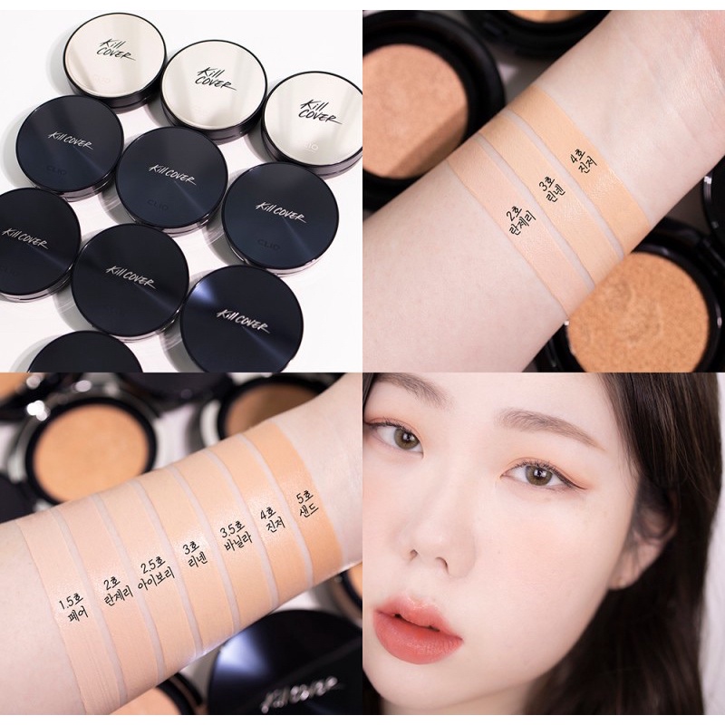 MẪU MỚI - PHẤN NƯỚC CLIO KILL COVER FOUNWEAR CUSHION ALL NEW SPF50+ PA+++