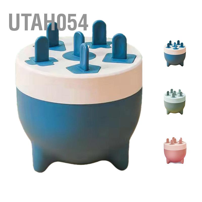 Utah054 Khuôn Popsicles 6 khoang Thiết kế có thể tháo rời Chất liệu an toàn cho sức khỏe PP bền bỉ mini Popsicle