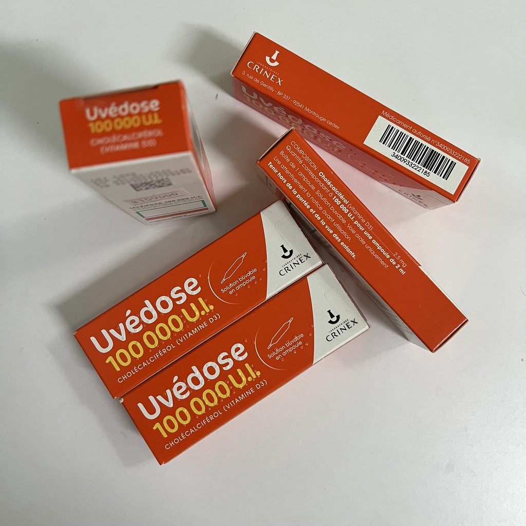 VITAMIN D3 UVERDOSE 100000UI CHO NGƯỜI LỚN 3 THÁNG/ LẦN - HÀNG ÚC HỘP 1 ỐNG