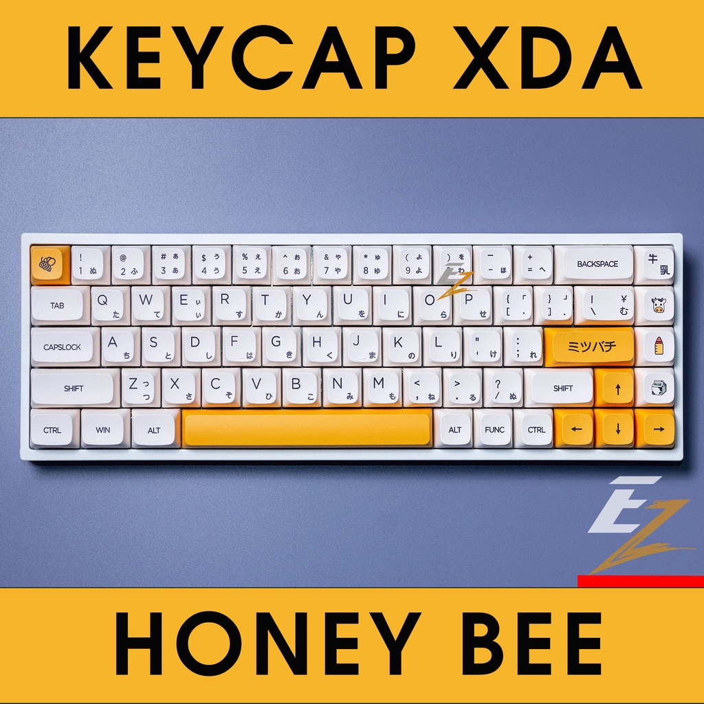 KEYCAP XDA THICK PBT HONEY &amp; MILK 137 PHÍM CHO BÀN PHÍM CƠ CỦA EZPC