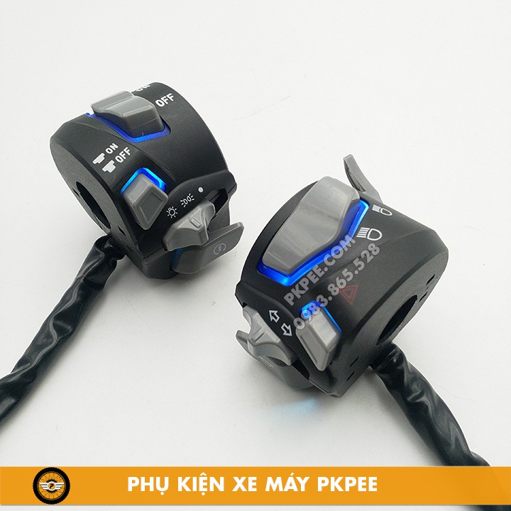 Cùm Công Tắc Light Master Sonic, Satria, Raider, Ex150 2019, Ex155, Vario, MSX, Sirius, Wave nhỏ, các loại xe dùng ghi đ