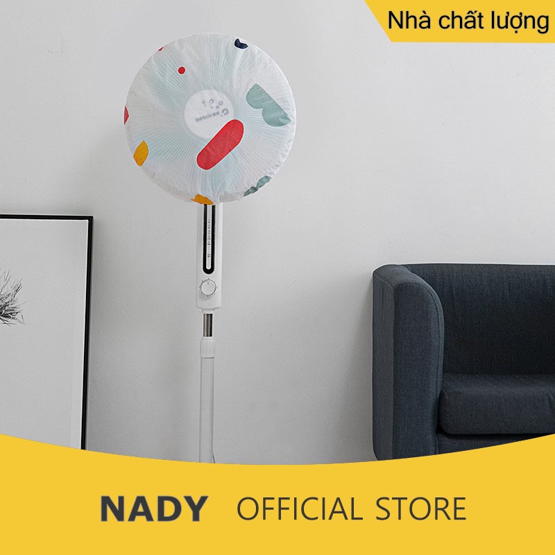 Vỏ bọc quạt tròn bằng PEVA in họa tiết hoa chống nước chống bụi an toàn