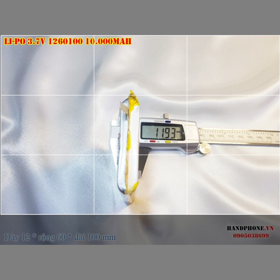Pin Li-Po 3.7V 1260110 10000mAh  chế UPS, sạc dự phòng