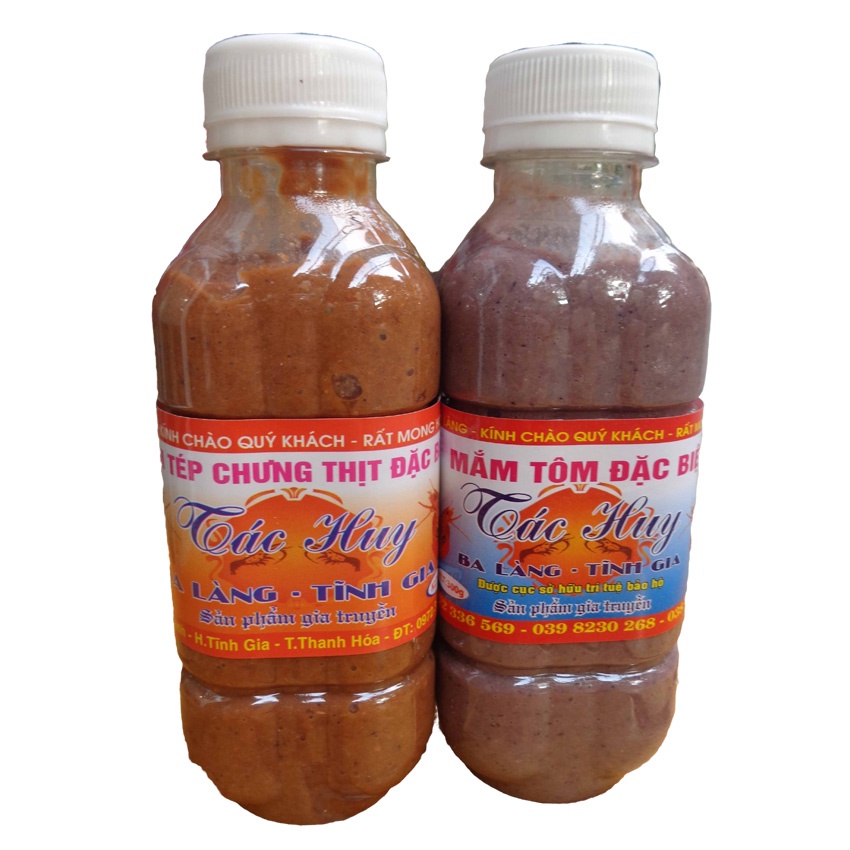 Combo 1 mắm tép chưng thịt Ba Làng - Thanh Hóa 300ml + 1 mắm tôm Ba Làng - Thanh Hóa 300ml (siêu ngon - bổ -rẻ)