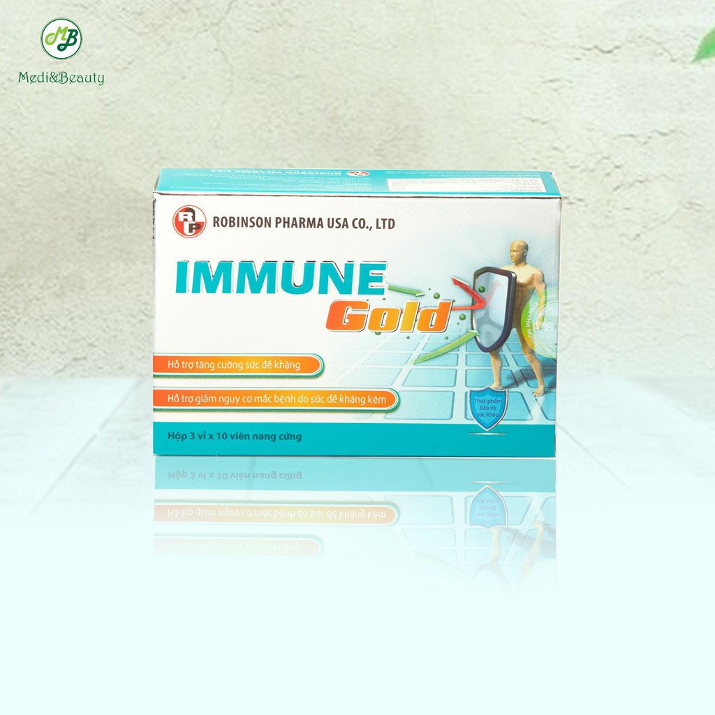 Viên uống Tăng sức đề kháng, Tỏi đen - Immune Gold - Medi&Beauty -  Hộp 30 viên | BigBuy360 - bigbuy360.vn