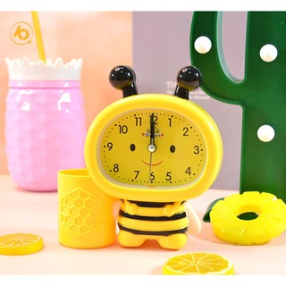 Đồng hồ để bàn báo thức kèm hộp đựng bút viết