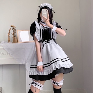 Maid đen ngắn cosplay hầu gái maid