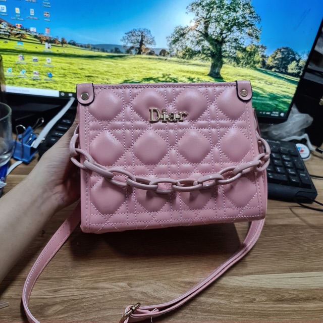 Túi diar vuông phối xích