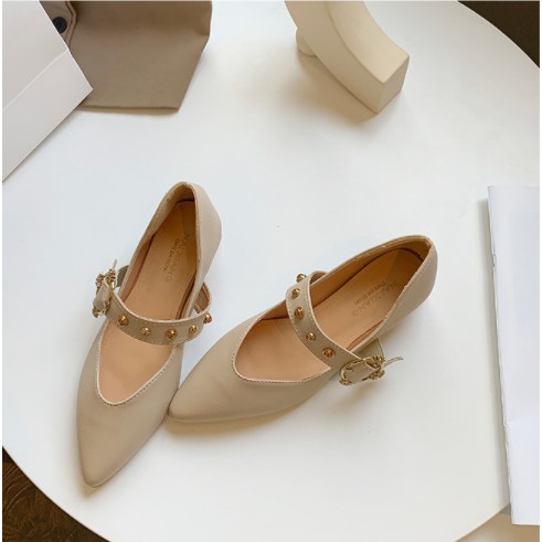 [SẴN] Giày búp bê đế giả gỗ quai ngang bản to phong cách vintage G042 | BigBuy360 - bigbuy360.vn