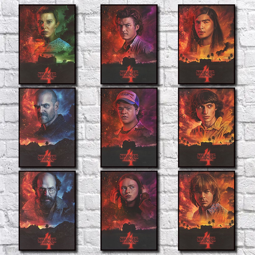 Poster Giấy kraft Treo Tường Trang Trí In Hình Phim stranger things season 4 montauk