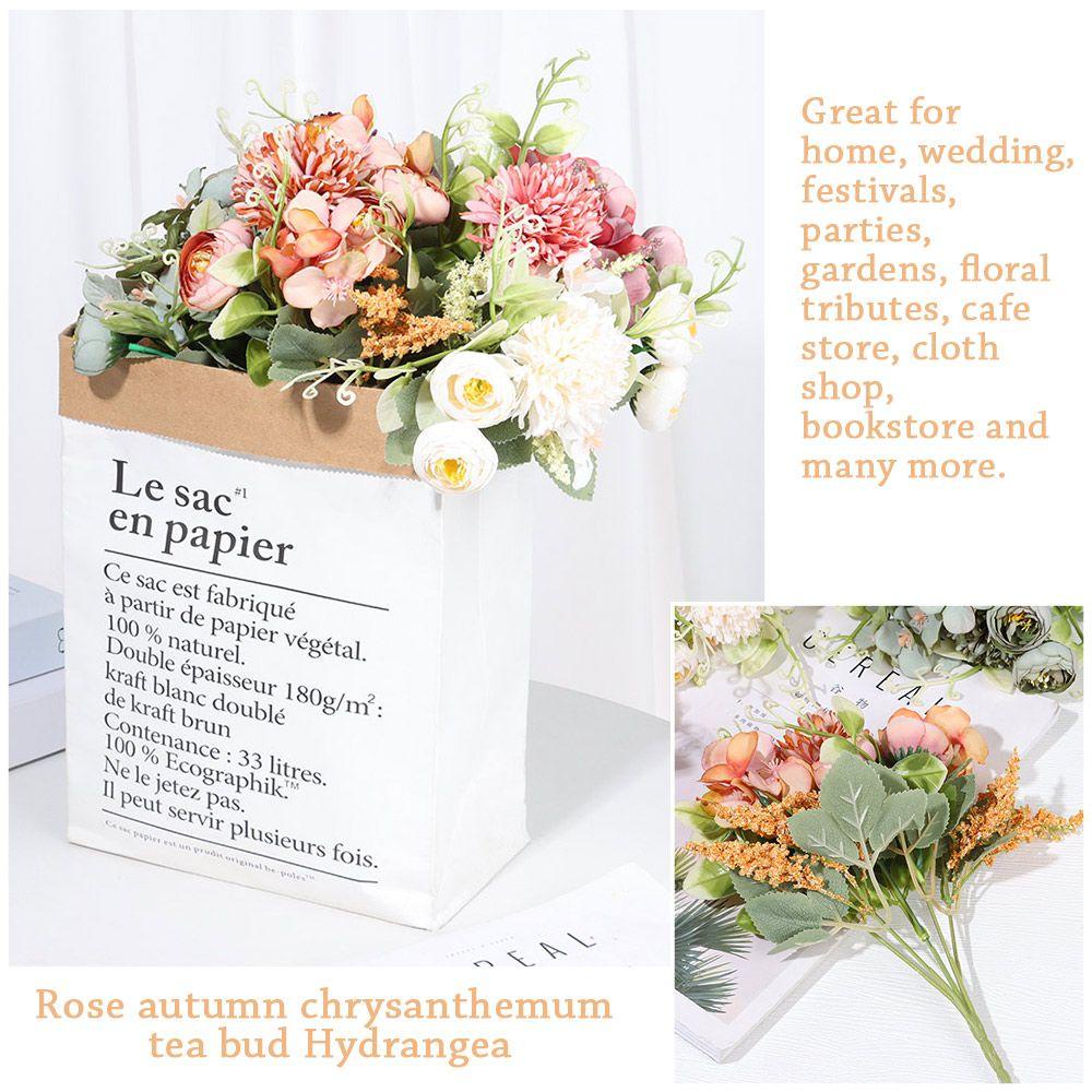 KUNHEV Hoa Mẫu Đơn Giả Bằng Lụa Dùng Trang Trí Nhà Cửa / Tiệc Cưới Phong Cách Retro